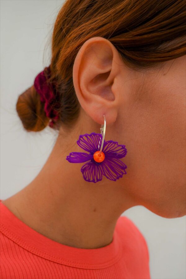 Como Anna Small Gaia Earrings Purple